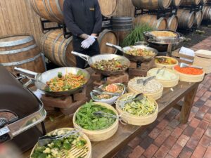 The Vineyard Cocktailasian cuisine setup