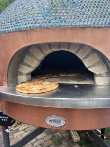 The Vineyard Cocktail pizza in oven