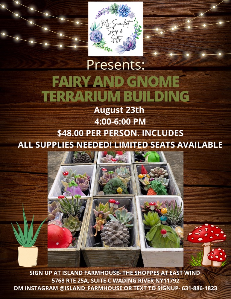 Fairy and Gnome Terrarium Building Workshop at The Shoppes