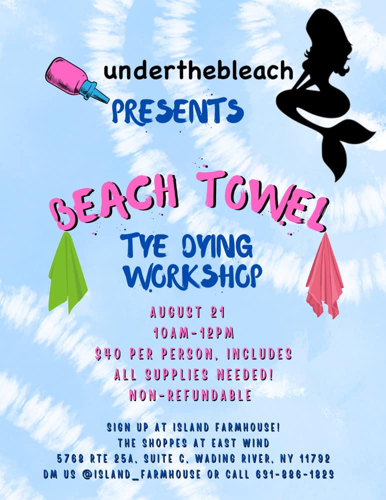 Beach Towel Tye Dying Workshop at The Shoppes