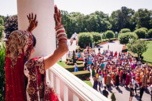 Veranda Balcony- Bride waving to barat copy