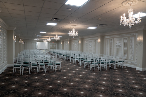 ceremony room with screen