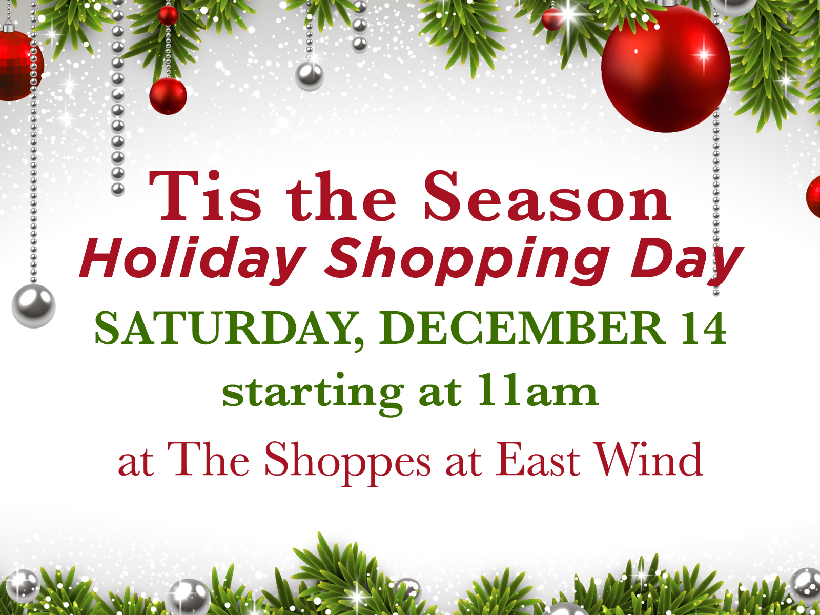 Holiday Shopping Day Event Poster