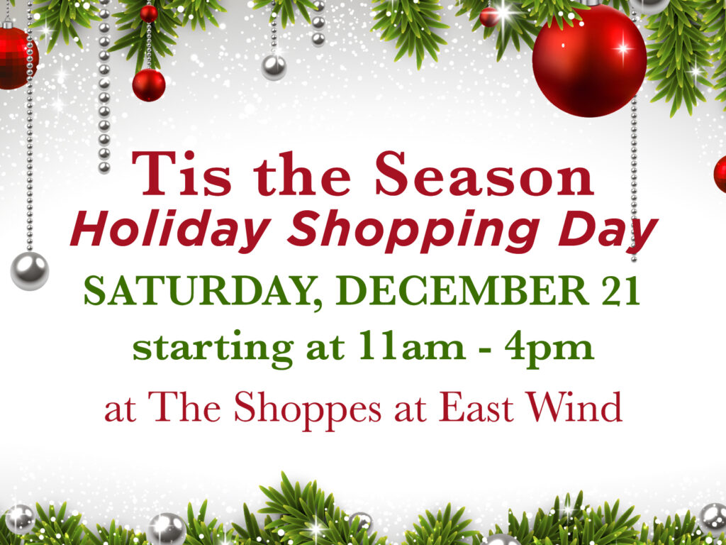 Holiday Shopping Day at East Wind Event Poster