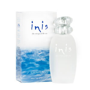 Inis cologne and packaging, 50ml bottle