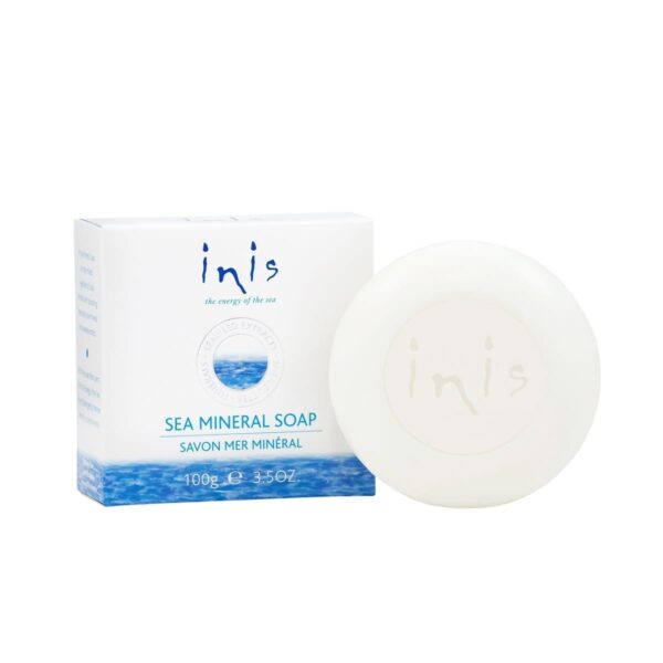 Sea mineral soap with packaging.