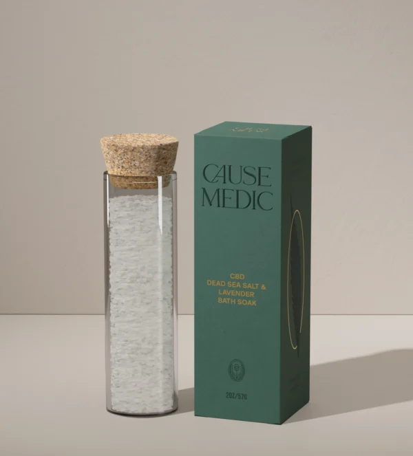 CBD Dead Sea Salt Bath Soak Box and Jar