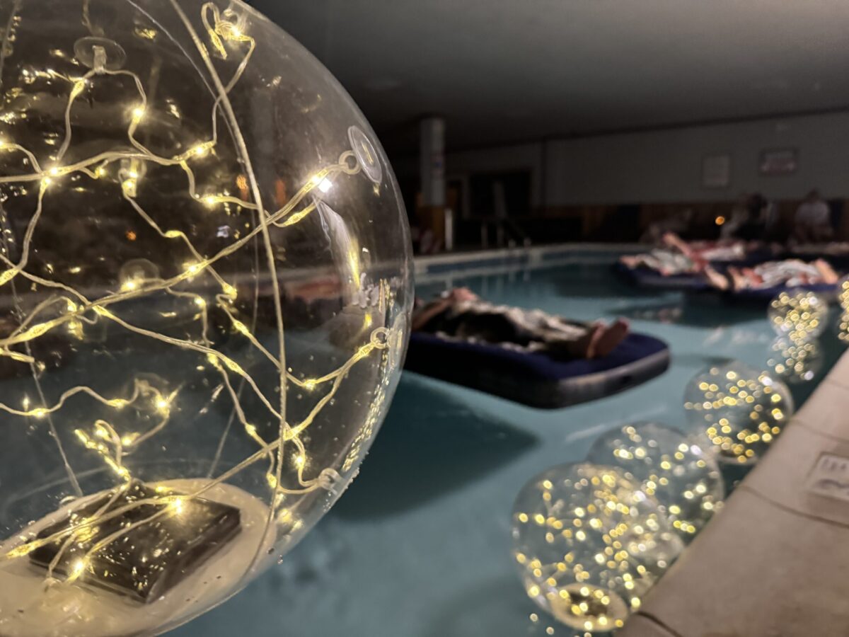 IMG_3238 2 Poolside lights and float relaxation scene.