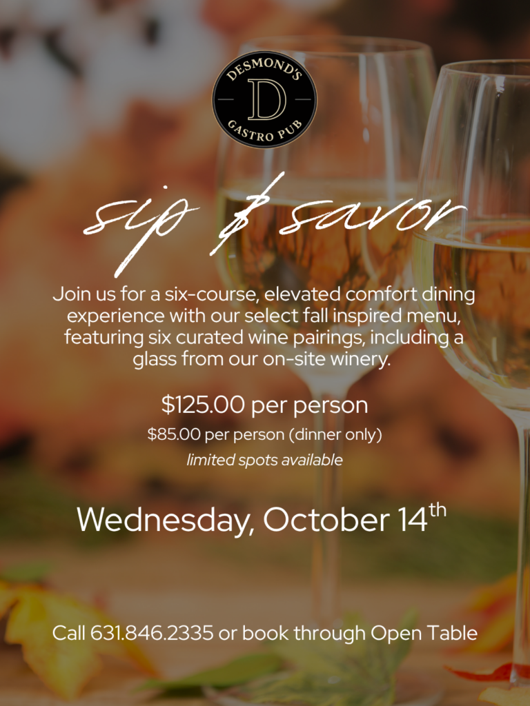 Desmond's Gastro Pub Wine Event